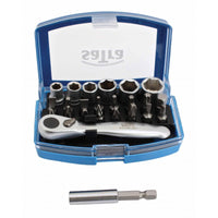 Bits und Stecknüsse Satz mit Ratsche 1/4"