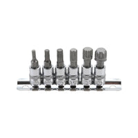 BGS 2162 | Bit-Einsatz-Satz | 6-tlg. | 6,3 mm (1/4") | Innenvielzahn (für XZN) M4 - M12 | CV-Stahl