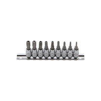Bit Einsatz 1/4" Torx mit Loch T10 -50 9-tlg.