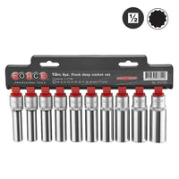1/2" Nuss Satz lang 12-kant 10 tlg