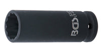 Kraft-Steckschlüssel-Einsatz Zwölfkant, tief 1/2"  SW 21 mm