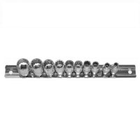 Stecknüsse 1/4" Vielzahn auf Metallschiene