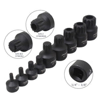 Kraft Steckschlüssel Set Vielzahn 1/4" - 3/8"