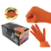 Nitril Handschuhe orange Gr. M  100stk