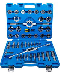 Gewindeschneid-Satz | Zoll | 1/4" - 1" | 45-tlg.