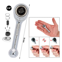 Mini-Freilauf-Ratsche 1/4"