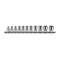 Steckschlüsselsatz 12-kant zöllig 1/4" 11-teilig (SAE)