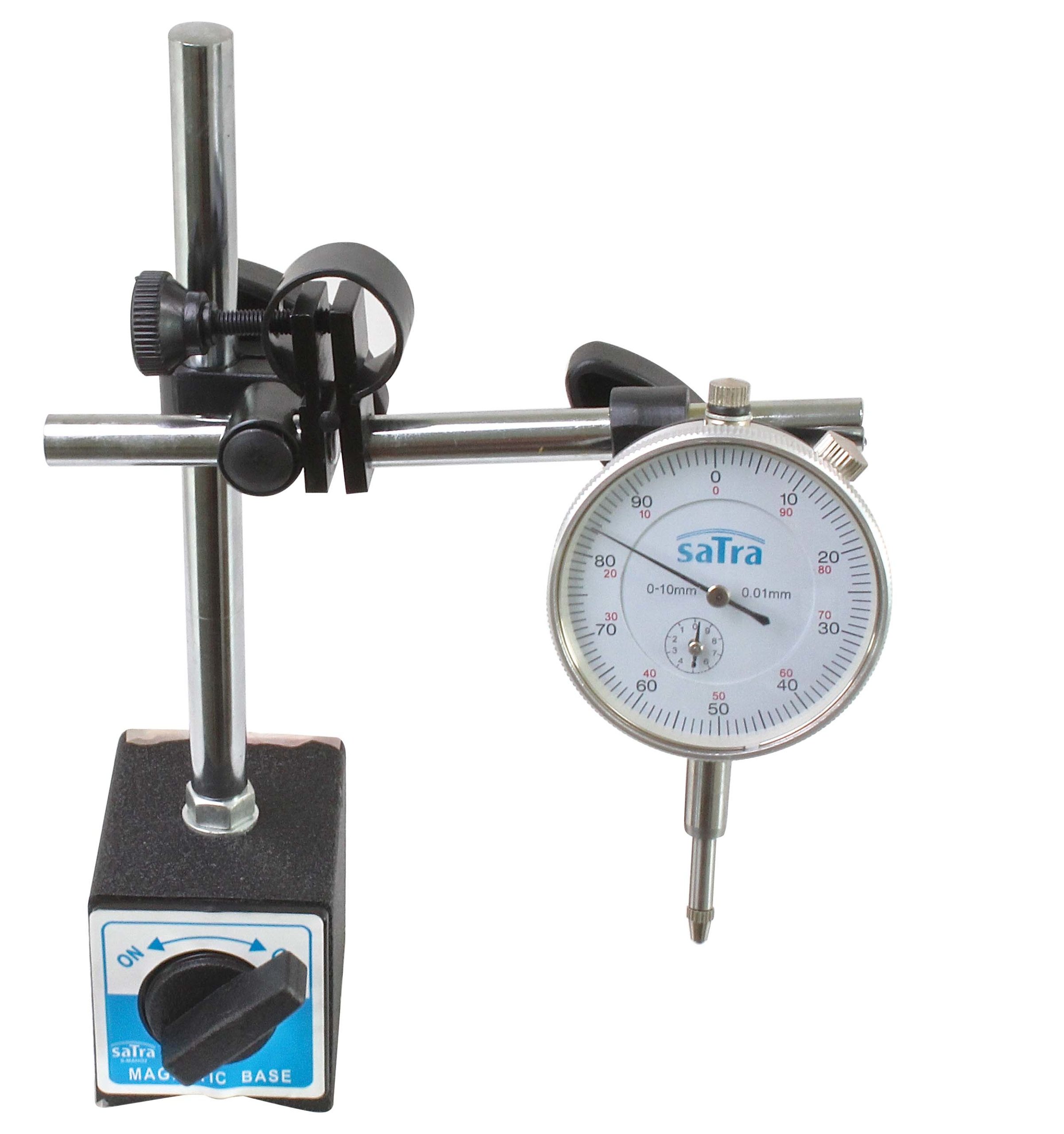 Messstativ mit Magnetfuß und Feinjustierung inkl. Messuhr 0 - 10 mm