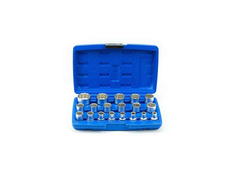 Steckschlüssel Set, Spline 19-tlg. 1/2″ 8-32 mm