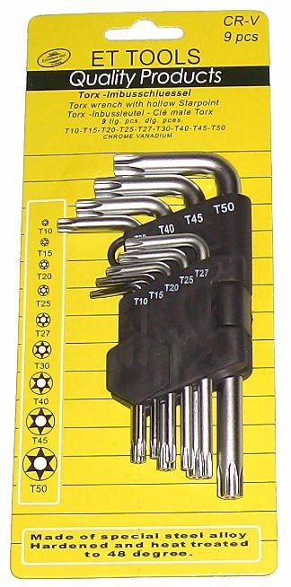 Torx kurz T10-T50 9 Stück