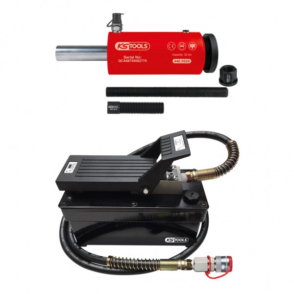 Hydraulik-Einheit 32 t, mit Luft-Hydraulik-Pumpe, 9-tlg